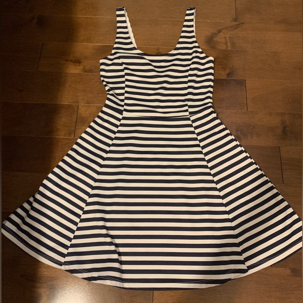 H&M Divided Sundress (stripped navy blue and white)